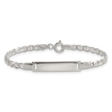 Sterling Silver Polished Anchor Link Childrens 6 Inch ID Bracelet