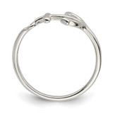 Sterling Silver Polished Anchor Ring - QR-7A6BD90D-8051