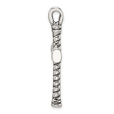 Sterling Silver Polished and Antiqued Cross Pendant