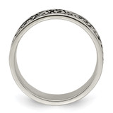 Sterling Silver Polished and Antiqued Filigree Women's Ring - QR-3B075FA9-7601