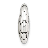 Sterling Silver Polished and Antiqued Pebbled Heart Chain Slide Pendant