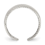 Sterling Silver Polished and Antiqued Set of 2 Toe Rings