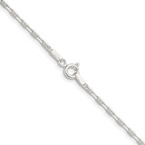 Sterling Silver Polished and D/C 2mm Mariner Link Chain - QM-81BBA4D6-1574