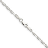 Sterling Silver Polished and D/C 3mm Mariner Link Chain - QM-1684C41B-1886