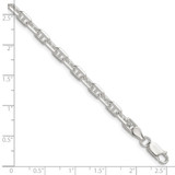Sterling Silver Polished and D/C 4.75mm Mariner Link Chain - QM-B1669C39-3519