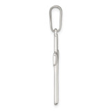 Sterling Silver Polished and Grooved Latin Cross Pendant