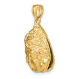 14K 3-D Textured Oyster Shell Charm - K7-8C942BD4-5957