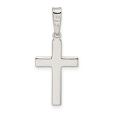 Sterling Silver Polished and Satin Center Latin Cross Pendant