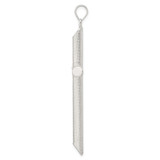 Sterling Silver Polished and Texture Tube Cross Pendant