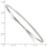 Sterling Silver Polished and Textured 2.50mm Greek Key Slip-on Bangle Bracelet