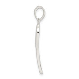 Sterling Silver Polished and Textured Angel Wing Pendant