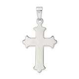 Sterling Silver Polished and Textured Cross Pendant - QC-1CD8370C-3021