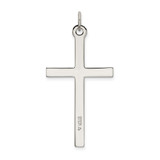 Sterling Silver Polished and Textured Cross Pendant - QC-DCB56ED6-5014