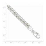 Sterling Silver Polished and Textured Fancy Bracelet - QG-E5120CD5-2524