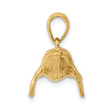 14K 3-D Textured Underside Humpback Whale Charm - K7-4504F9C6-3309