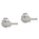 Sterling Silver Polished and Textured Knot Post Earrings - QE-13294C09-2941