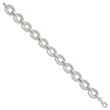 Sterling Silver Polished And Textured Link Bracelet - QG-8A617822-8896