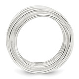 Sterling Silver Polished and Wrapped Spring Size 7 Flexible Ring
