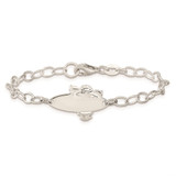 Sterling Silver Polished Angel Baby Engraveable ID Bracelet - QI-19909369-2144