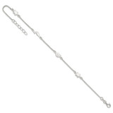 Sterling Silver Polished Animal 9in Plus 1in Ext. Anklet