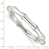 Sterling Silver Polished Bamboo Slip-on Bangle