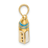 14K 3-D w/ Enamel Baby Bottle Charm - K6-A77EB38F-9302