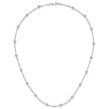 Sterling Silver Polished Beaded 18in Necklace