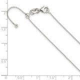 Sterling Silver Polished Beaded Adjustable Necklace - QG-01492CD9-5097