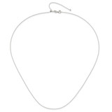 Sterling Silver Polished Beaded Adjustable Necklace - QG-2D42FA57-8223