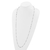 Sterling Silver Polished Beaded Necklace - QG-D2CBBC71-7150