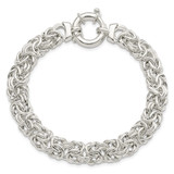 Sterling Silver Polished Byzantine Link Bracelet - QG-8310C1A5-6449