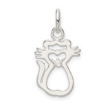 Sterling Silver Polished Cat Charm - QC-3716C82E-8361