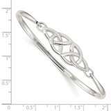 Sterling Silver Polished Celtic Bangle
