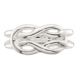 Sterling Silver Polished Celtic Knot Ring - QR-1F7118B4-4085