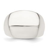 Sterling Silver Polished Cigar-band Ring - QR-C8AF329E-1050