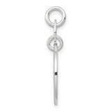 Sterling Silver Polished Circle Mom Charm