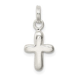 Sterling Silver Polished Cross Charm - QC-148FE6CD-4548