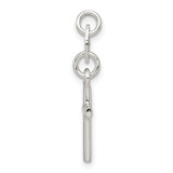 Sterling Silver Polished Cross Charm - QC-37F512C9-5182