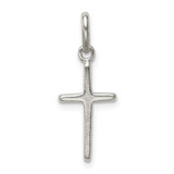 Sterling Silver Polished Cross Charm - QC-C5ED3674-9333