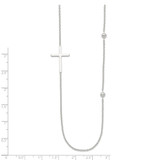 Sterling Silver Polished Cross Necklace - QG-FF10C097-3910