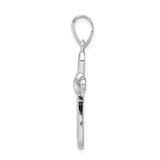 Sterling Silver Polished Cross Pendant - QC-1CFAE050-5745