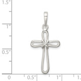 Sterling Silver Polished Cross Pendant - QC-1CFAE050-5745