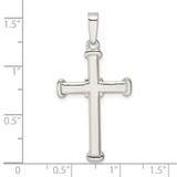 Sterling Silver Polished Cross Pendant - QC-40492711-3543