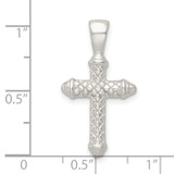 Sterling Silver Polished Cross Pendant - QC-5EAA7B75-1366