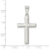 Sterling Silver Polished Cross Pendant - QC-938473DE-1089
