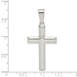 Sterling Silver Polished Cross Pendant - QC-B1F613D4-6198