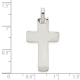 Sterling Silver Polished Cross Pendant - QC-D46071D2-7559