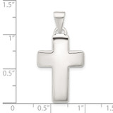 Sterling Silver Polished Cross Pendant - QC-E5C3C670-8322