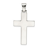 Sterling Silver Polished Cross Pendant - QC-E768378A-5345