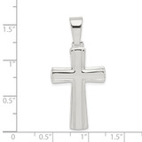 Sterling Silver Polished Cross Pendant - QC-F4AE2BBD-7647